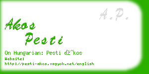 akos pesti business card